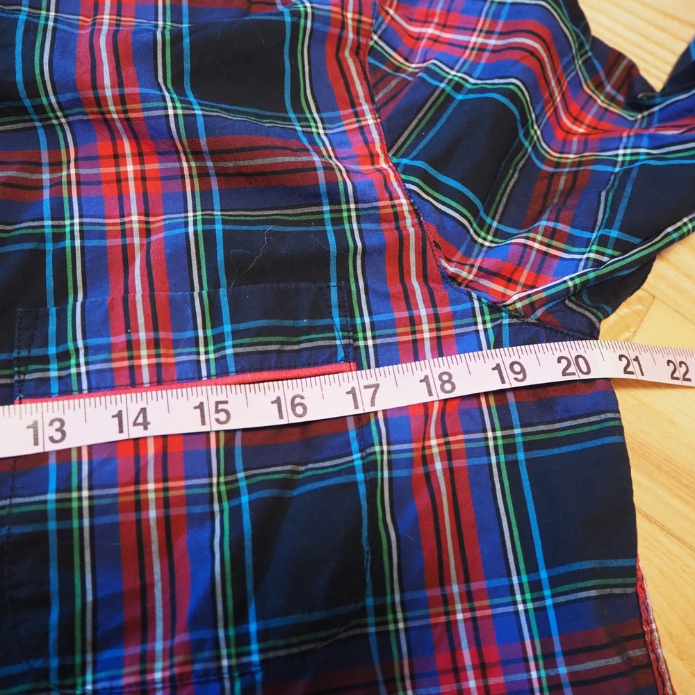 J Crew Long Sleeve Cotton Poplin Pajamas Women's S Black Stewart Tartan‎ Plaid - Picture 10 of 15